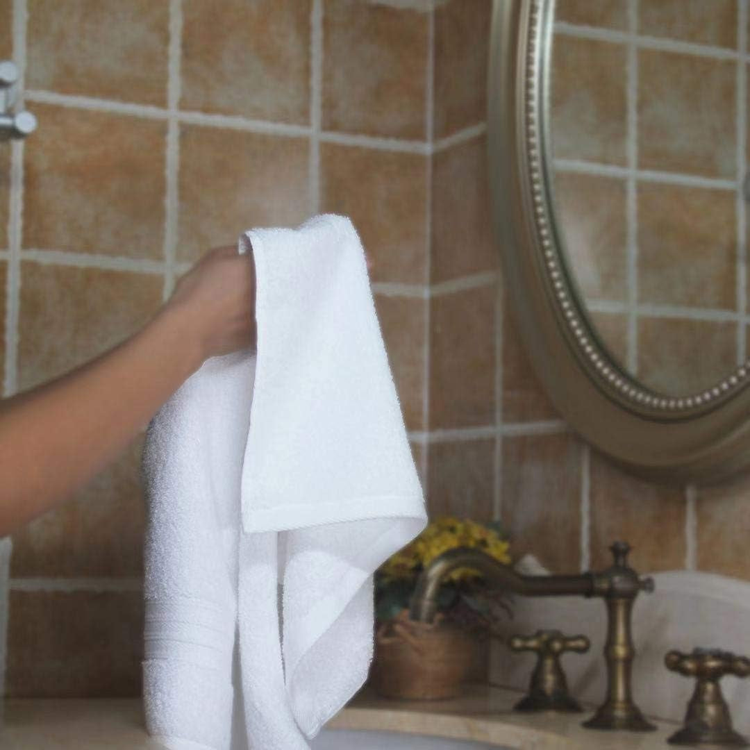 6 Pack Premium 100% Cotton Hand Towels, Absorbent Bathroom Hand Towel 16 X 28 Inches, Hotel & Spa Quality Towels, White