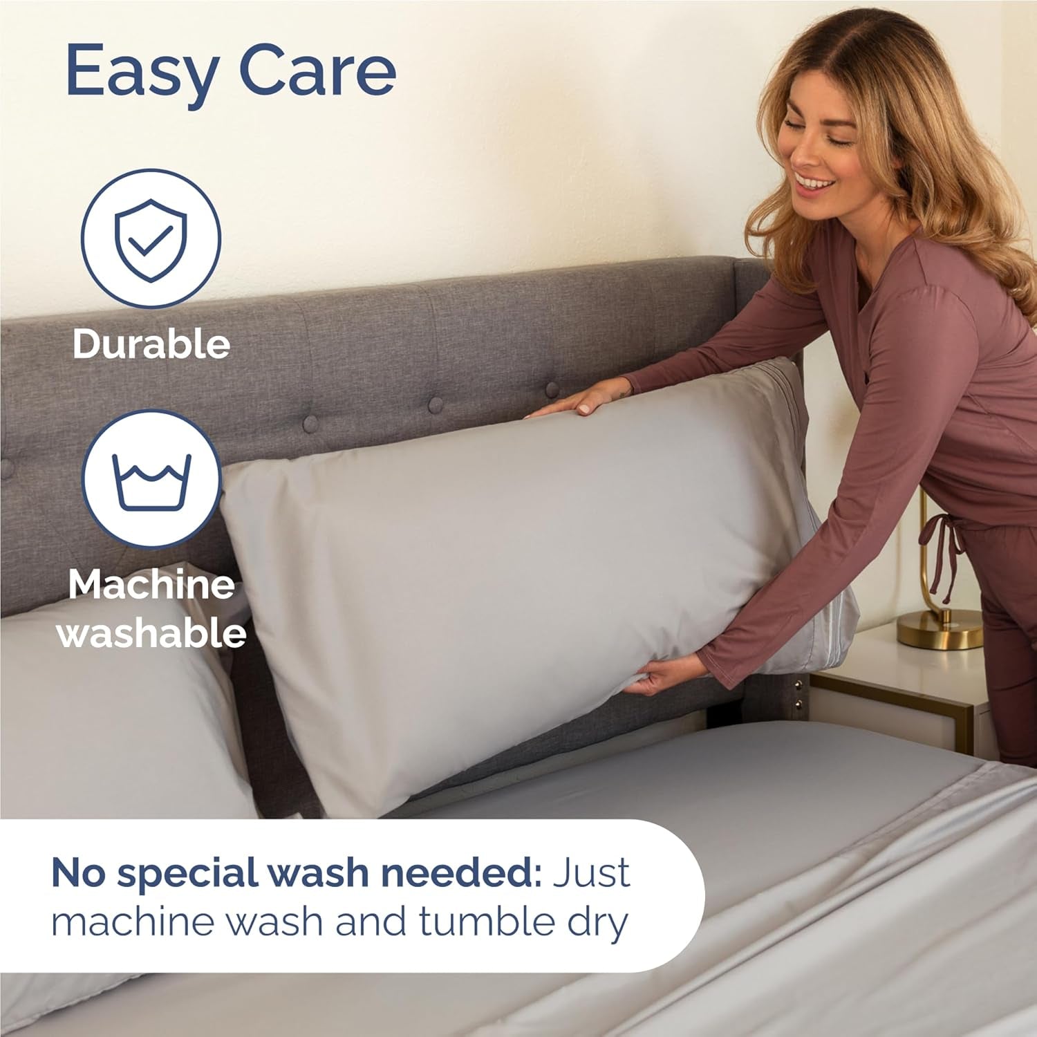 Twin XL Size 3 Piece Sheet Set - Comfy Breathable & Cooling Bed Sheets Set - Hotel Luxury Bedding for Women, Men, Kids, Teens, Boys & Girls - Deep Pockets, Soft, Wrinkle Free - Oeko-Tex - Light Grey