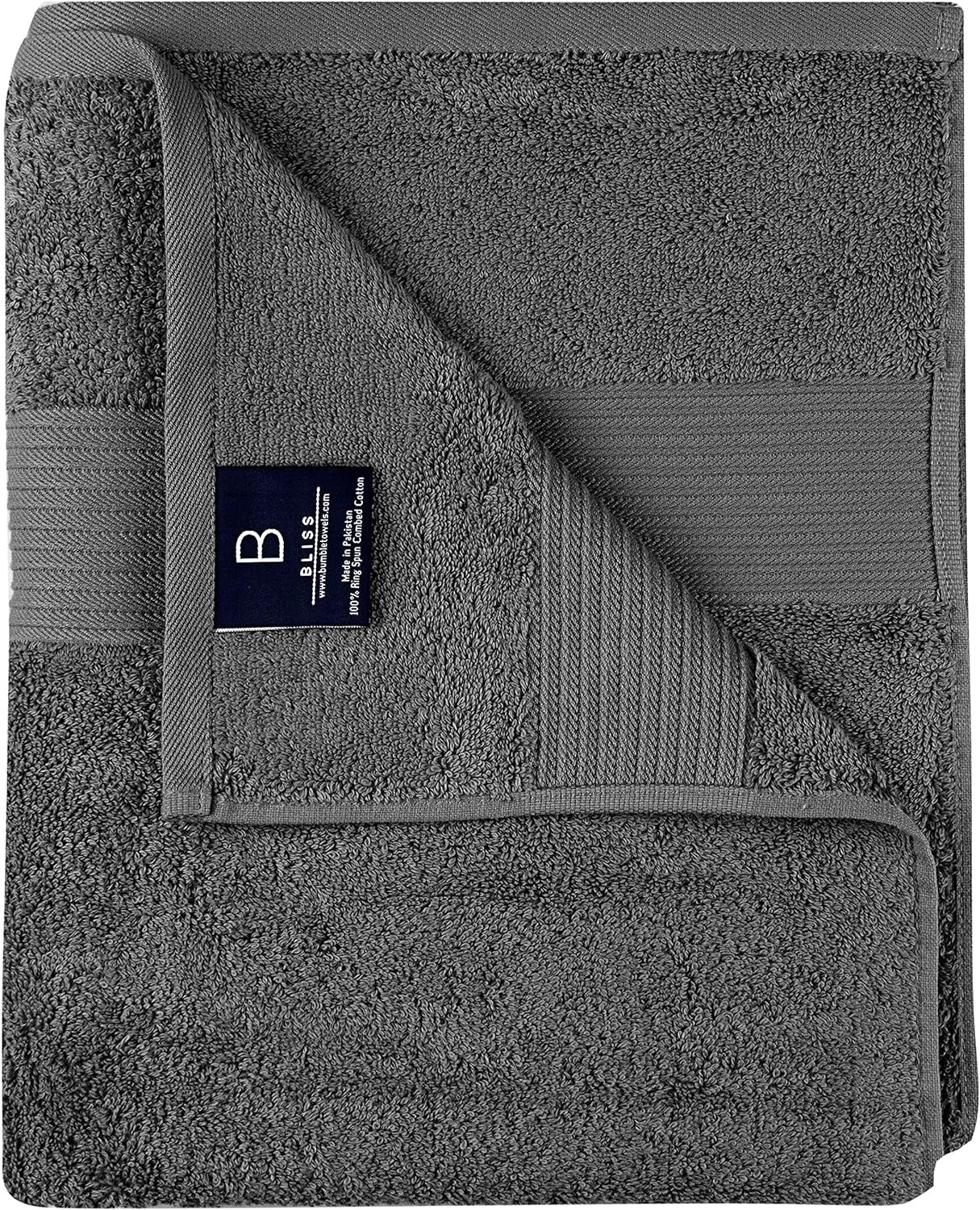 Luxury Extra Large Oversized Bath Towels | Hotel Quality Towels | 650 GSM | Soft Combed Cotton Towels for Bathroom | Thick & Fluffy Bath Sheets | Dark Grey - 4 Pack