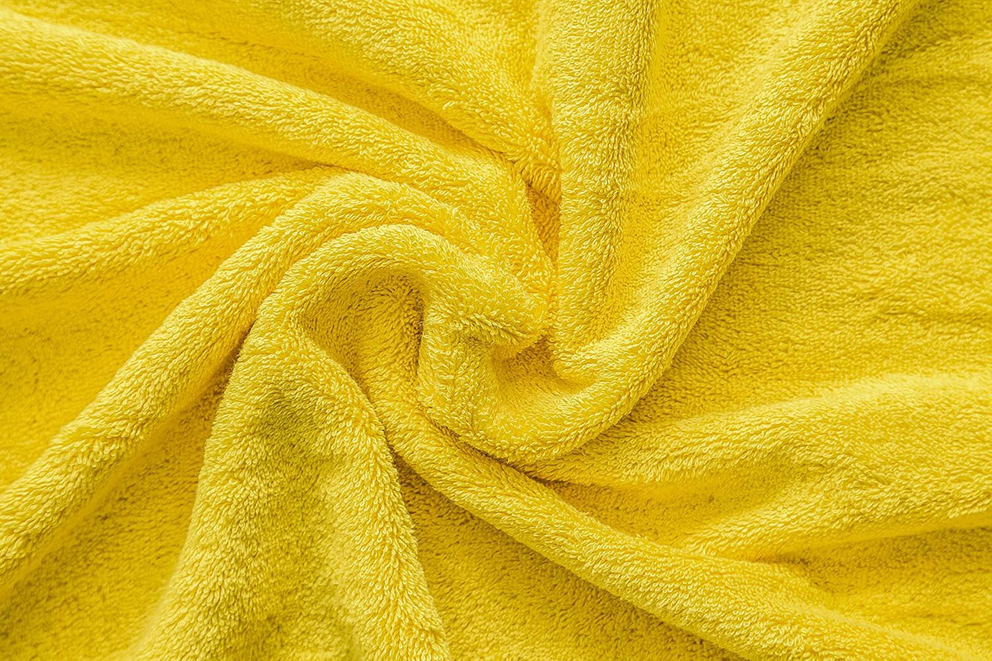 100% Cotton Turkish 6 Piece Towel Set, Luxury Towels Set of 6 for Bathroom Essentials, 2 Bath Towels 2 Hand Towels 2 Washcloths, Yellow