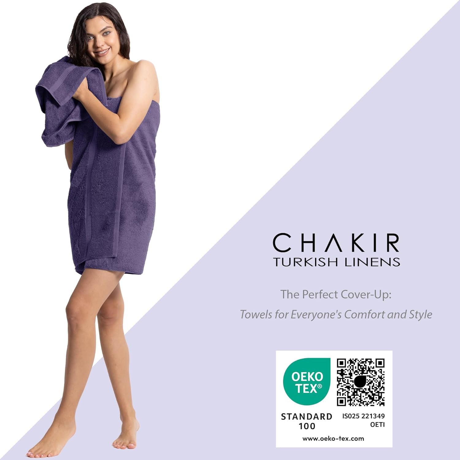 | Hotel & Spa Quality 100% Cotton Premium Turkish Towels | Soft & Absorbent (4-Piece Washcloths, Plum)